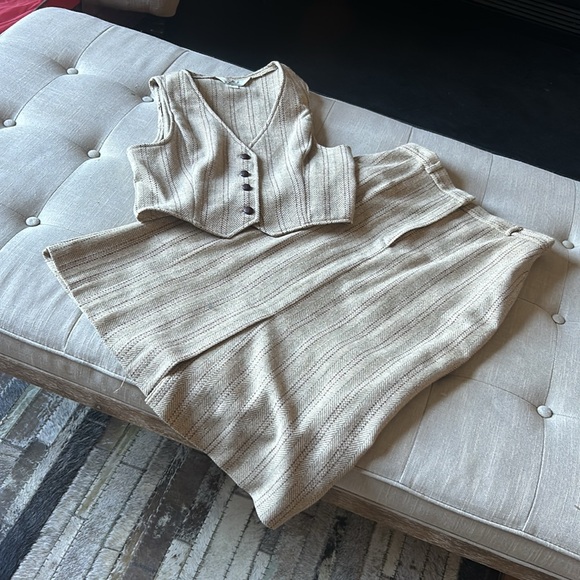 MJ Concepts in Sportswear Vintage Wool Blend Vest Skirt Set Size 13 - Picture 6 of 11